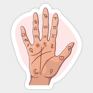 Zodiac Palmistry Sticker